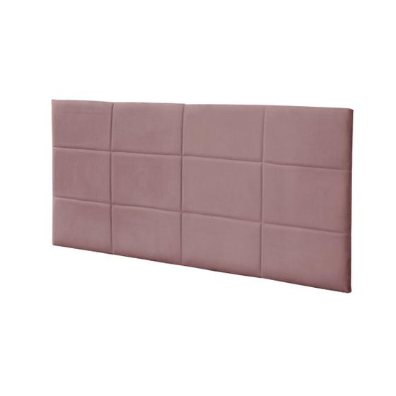 Imagem de Cabeceira Painel Raissa 1,93 Cm Cama Box King Veludo Rose