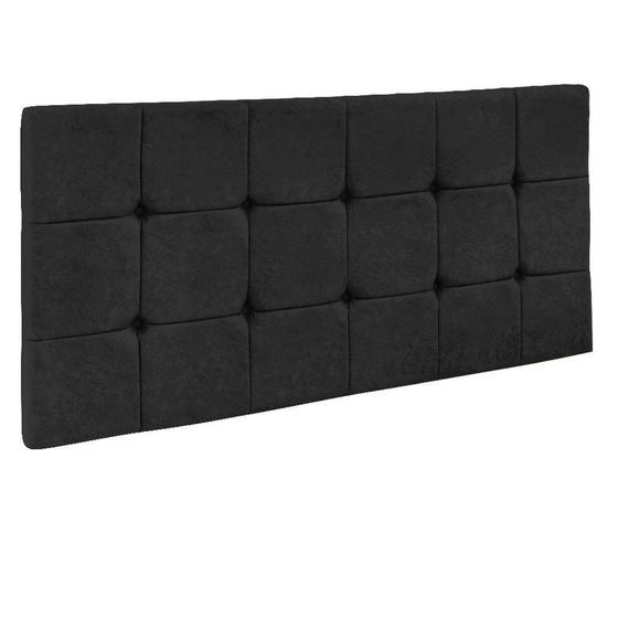 Imagem de Cabeceira Painel Sleep para Cama Box Casal 1,60 m Suede Preto 1302 - D'Rossi