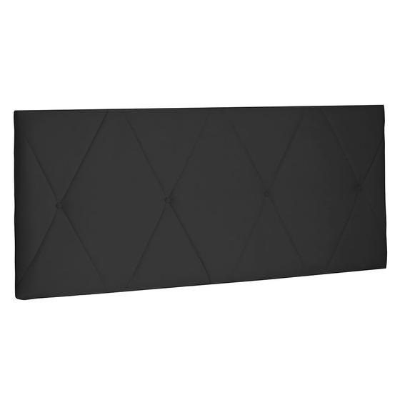 Imagem de Cabeceira Painel Solteiro 0,90m Aquilla Suede Preto - Pallazio