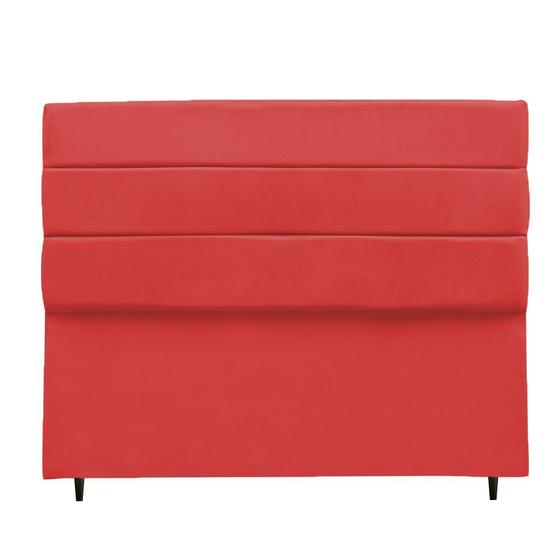 Imagem de Cabeceira Paloma Para Cama Box Queen 160 cm Suede Vermelho