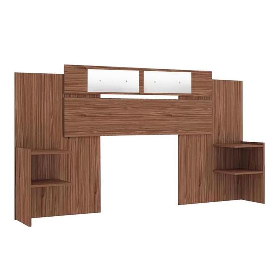Imagem de Cabeceira Panan Mila Extensível c/Mesa+Esp Avelã