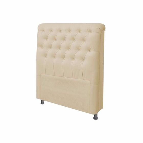 Imagem de Cabeceira Para Box Solteiro 100cm Livia Suede Bege - DL Decor