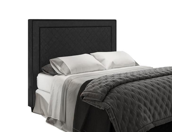 Imagem de Cabeceira Para Cama Box Arezzo Queen 1,60cm Linho Preto - FdECOR