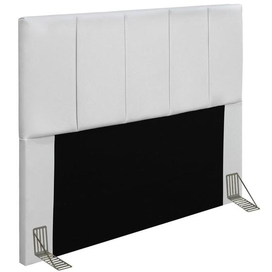Imagem de Cabeceira Para Cama Box Casal 140CM Pérola D10 Corano Branco - Mpozenato