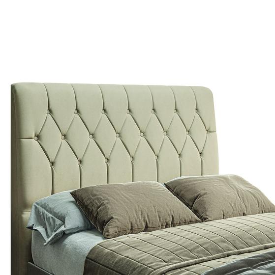Cabeceira para cama box casal istambul dobuê 1.40m com capitonê bege Menor preço em Cabeceira para cama box casal istambul dobuê 1.40m com capitonê bege