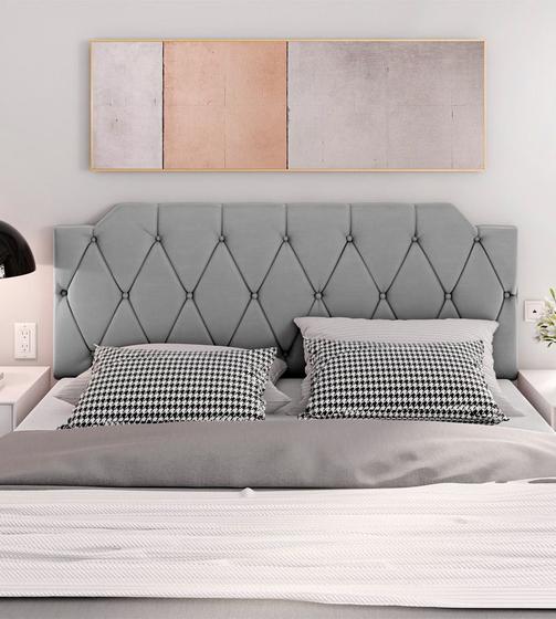 Cabeceira Para Cama Box De Casal Queen Kelly Estofada Suede 160x55cm Diversas Cores Menor preço em Cabeceira Para Cama Box De Casal Queen Kelly Estofada Suede 160x55cm Diversas Cores