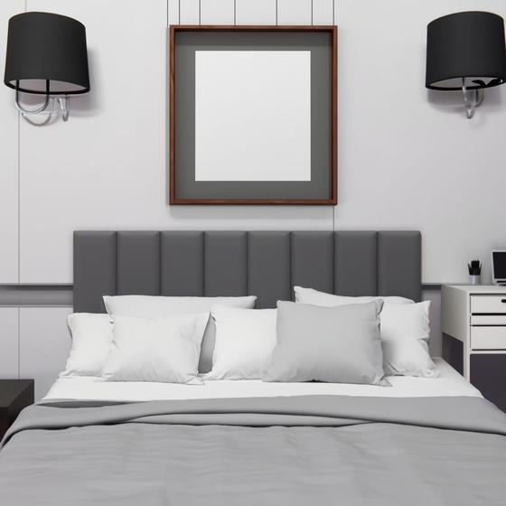 Imagem de Cabeceira Para Cama Box Estofada Modular 5 Modulos 60x20 cm.
