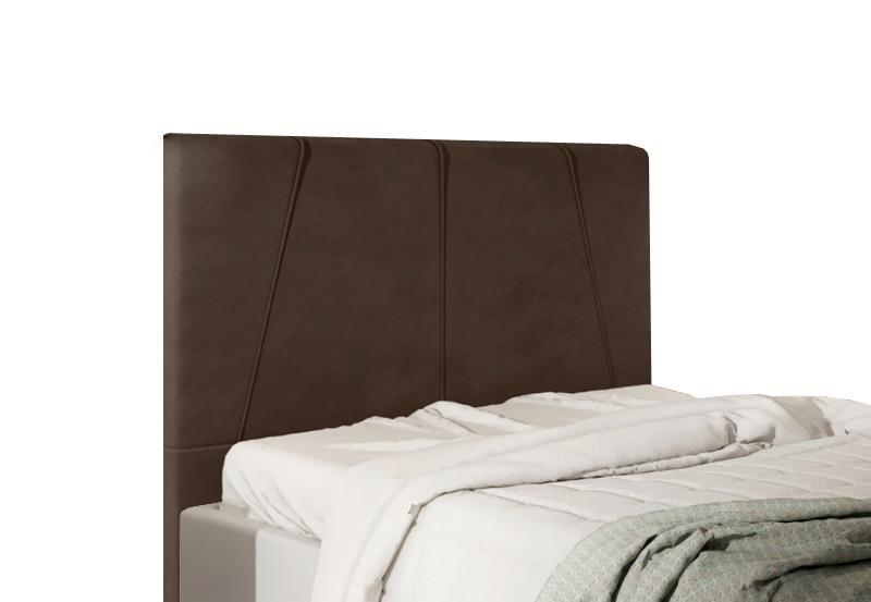 Imagem de Cabeceira Para Cama Box Gênova King 1,93cm Veludo Marrom - FdECOR