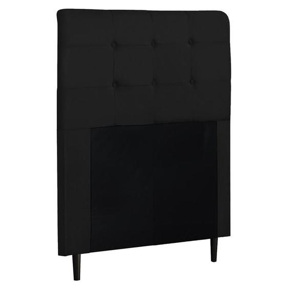 Imagem de Cabeceira Para Cama Box Luna Solteiro 0,90cm Suede Amassado Preto - FdECOR