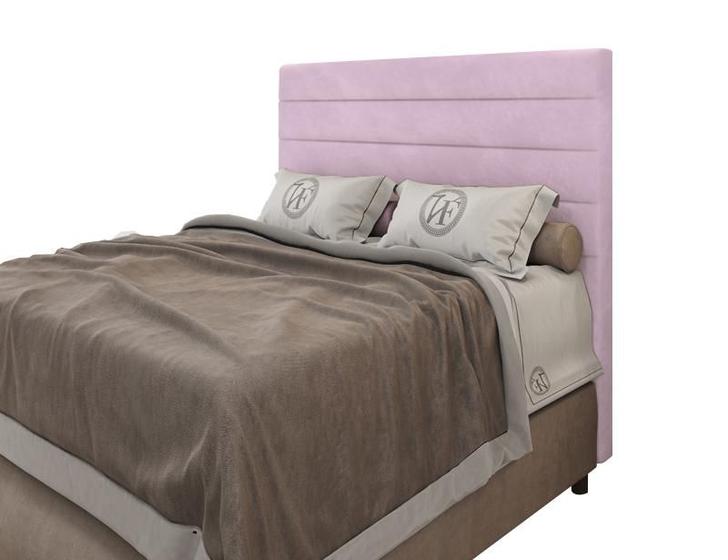 Imagem de Cabeceira Para Cama Box Napoli Casal 1,40cm Veludo Rose - FdECOR