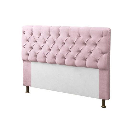 Imagem de Cabeceira para Cama Box Queen 160cm Mirage c/ Capitonê Corano Rosa Claro - Dl Decor