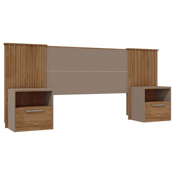 Imagem de Cabeceira Para Cama Casal Extensível Marrom Lucius Caemmun