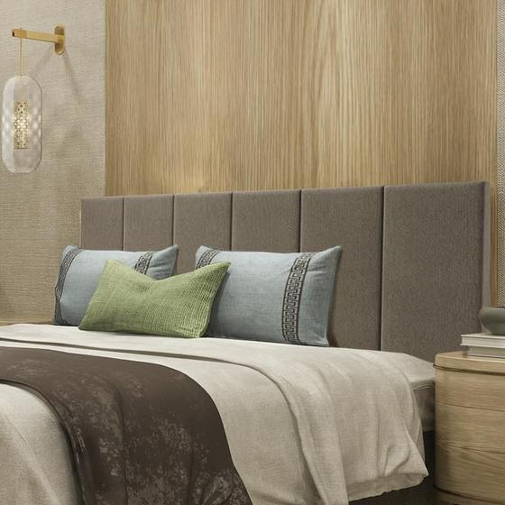 Cabeceira para Cama de Casal Queen Las Vegas 1,60 - Bege Menor preço em Cabeceira para Cama de Casal Queen Las Vegas 1,60 - Bege