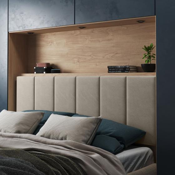 Cabeceira para Cama de Casal Queen Vitória Classic 1,60 Palha Menor preço em Cabeceira para Cama de Casal Queen Vitória Classic 1,60 Palha