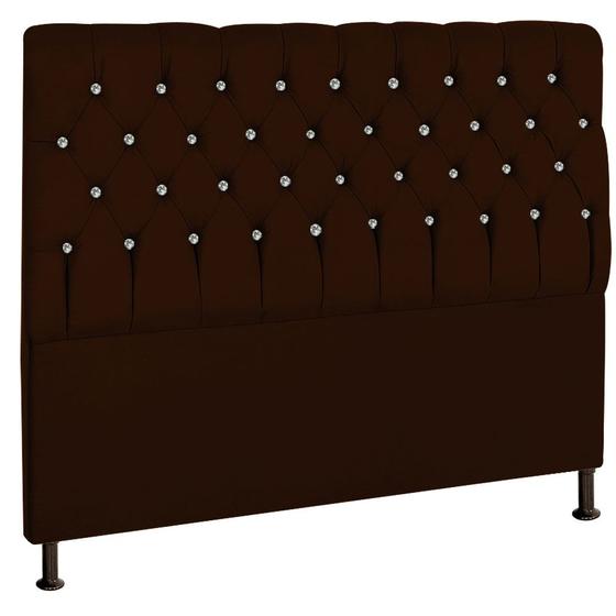 Imagem de Cabeceira Para Casal Box King Estofada 195 Cm Bia com Strass Para Quarto Nanda Decor