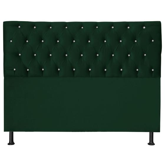 Imagem de Cabeceira Pérola 100Cm Cama Box Solteiro Suede Verde Militar