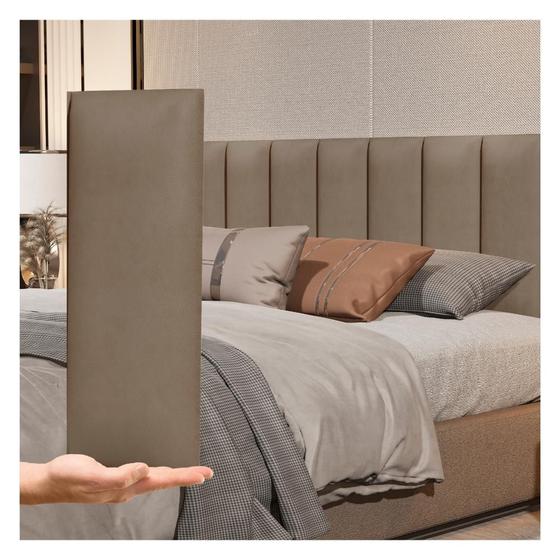 Imagem de Cabeceira Placa Estofada De Cama Box Modulo 20x60cm Cama Casal