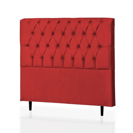 Imagem de Cabeceira Queen Alice 160 CM Suede Vermelho - D A Decor