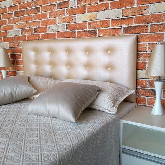 Cabeceira Queen Botone 15 Com Pes Facto Perola 160 x 120 Rbl Menor preço em Cabeceira Queen Botone 15 Com Pes Facto Perola 160 x 120 Rbl