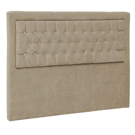 Imagem de Cabeceira Queen Iasi P04 160 cm Suede Bege TCA 941 - Amarena Móveis