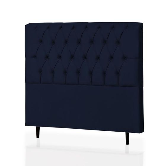 Imagem de Cabeceira Queen Paris 160 CM Suede Azul Marinho - D A Decor