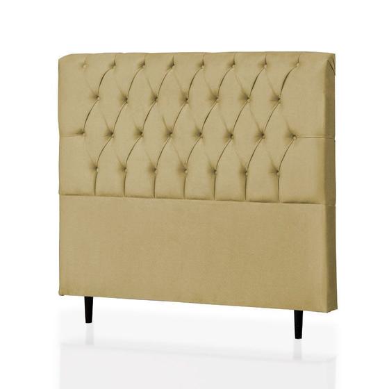 Imagem de Cabeceira Queen Paris 160 CM Suede Bege - D A Decor