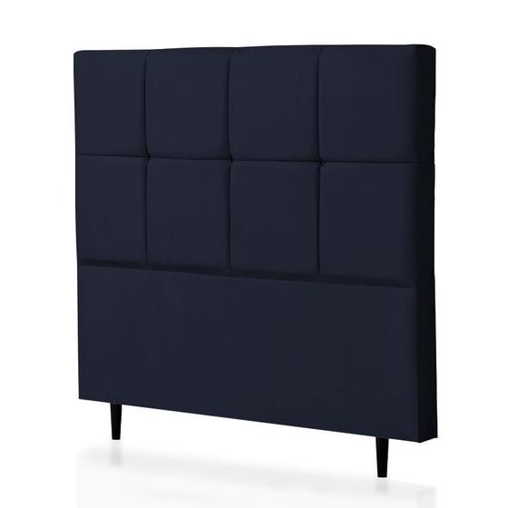 Imagem de Cabeceira Queen Poliana 160 CM Suede Azul Marinho - D A Decor