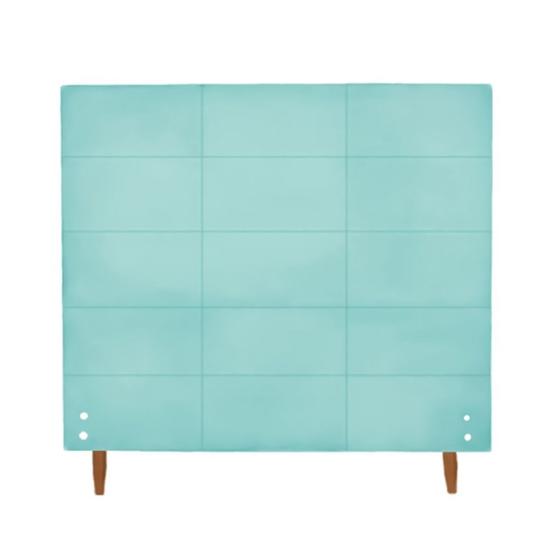 Imagem de Cabeceira Raissa 1,00Cm Para Cama Box Solteiro Azul Tiffany