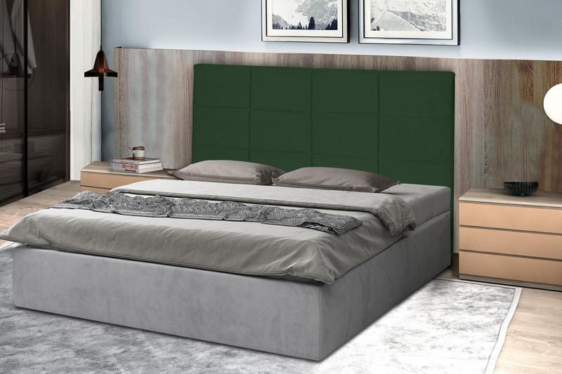 Imagem de Cabeceira Raissa 120Cm Para Cama Box Solteiro Suede Verde Militar