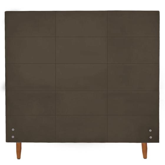 Imagem de Cabeceira Raissa 1,38 Cm Para Cama Box Suede Marrom Escuro