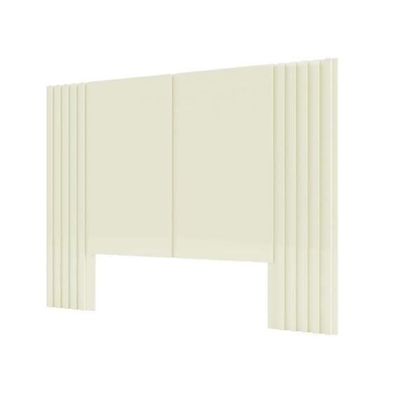 Imagem de Cabeceira Ripada para Cama Casal 165x120cm MDF Off White