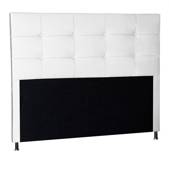 Imagem de Cabeceira Roma 1,40 Cm Cama Box Casal Suede Branco