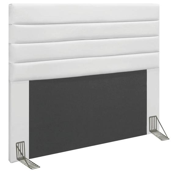 Imagem de Cabeceira Rubi Para Cama Box Queen 160 cm material sintético Branco - D'Rossi