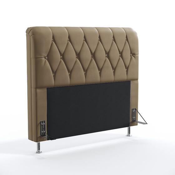 Imagem de Cabeceira Sirius 195 Para Cama King Sued Capuccino Aradecor