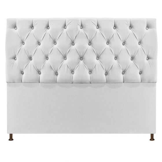 Imagem de Cabeceira Sofia 160 cm Queen Size Suede Branco - Doce Sonho Móveis