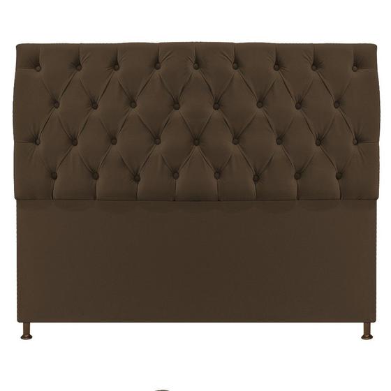 Imagem de Cabeceira Sofia 160 cm Queen Size Suede Marrom - Doce Sonho Móveis