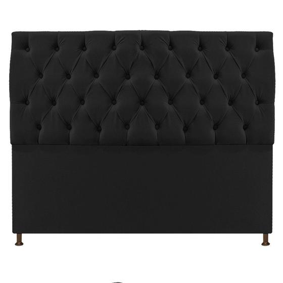 Imagem de Cabeceira Sofia 160 cm Queen Size Suede Preto - Doce Sonho Móveis