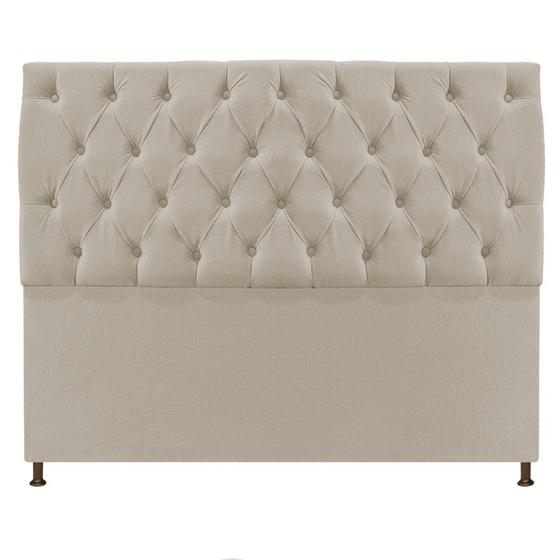 Imagem de Cabeceira Sofia 195 cm King Size Suede Bege - ADJ Decor