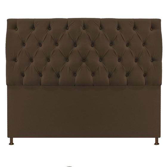 Imagem de Cabeceira Sofia 195 cm King Size Suede Marrom - Amarena Móveis