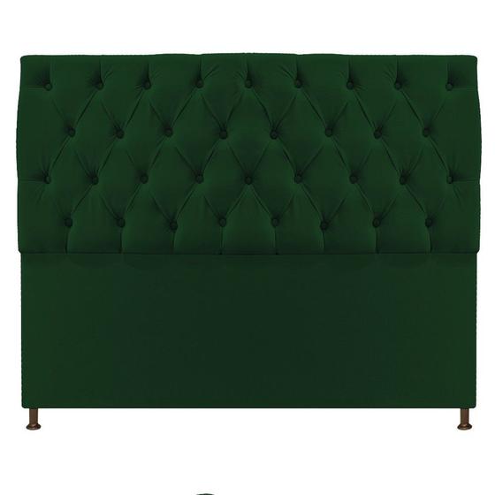 Imagem de Cabeceira Sofia 195 cm King Size Suede Verde - Doce Sonho Móveis