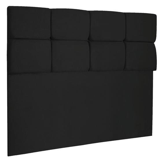 Imagem de Cabeceira Solteiro 0,90m Nina Suede Preto - Pallazio