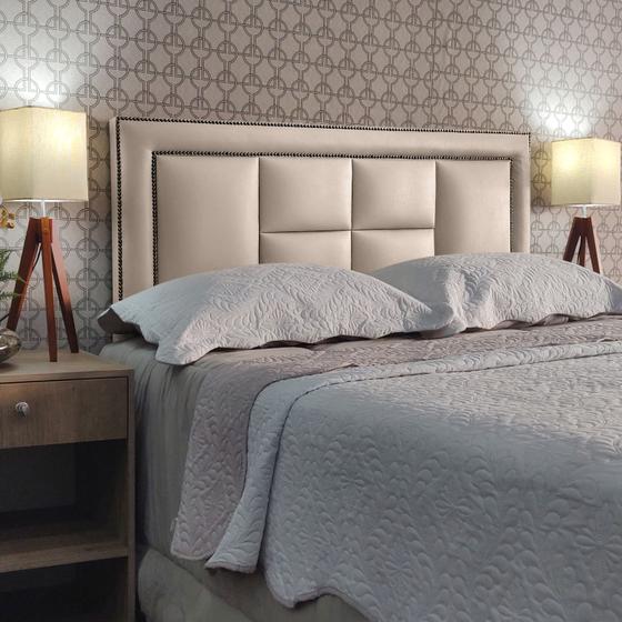 Imagem de Cabeceira Solteiro 90 Cama Box Diamond 2 Módena V2H4 Bege Corano Com Pés RBL