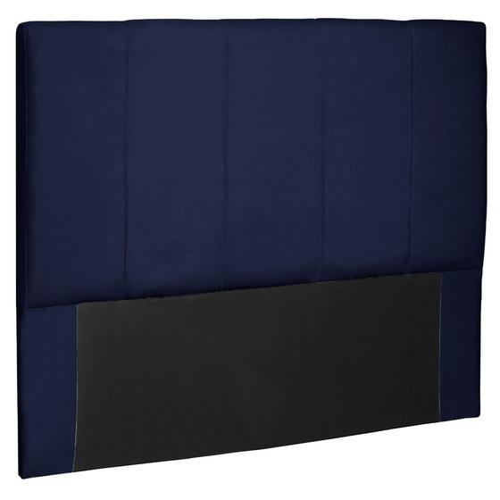 Imagem de Cabeceira Solteiro 90 cm Londres Suede Azul Marinho - CasaePoltrona