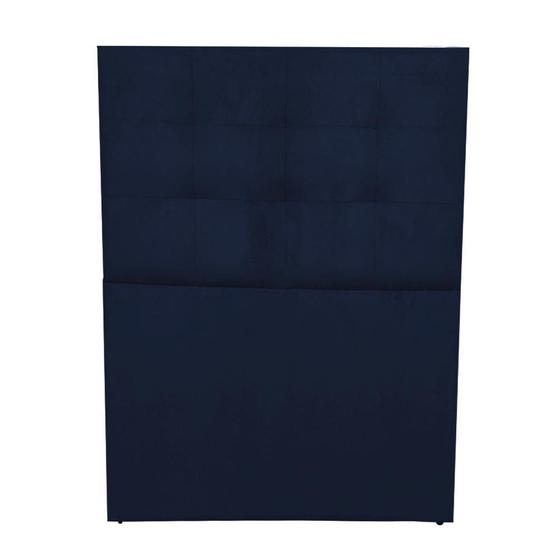 Imagem de Cabeceira Solteiro 90cm Lizz Suede Azul Marinho - D'Classe Decor