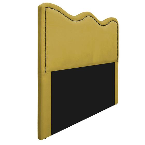 Imagem de Cabeceira Solteiro Bari P02 90 cm para cama Box Suede Amarelo - Amarena Móveis