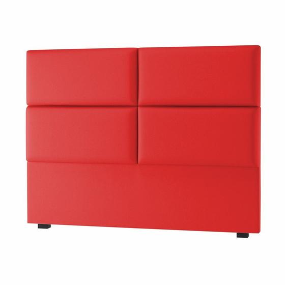 Imagem de Cabeceira Solteiro Bia 90 CM Suede Vermelho - D A Decor