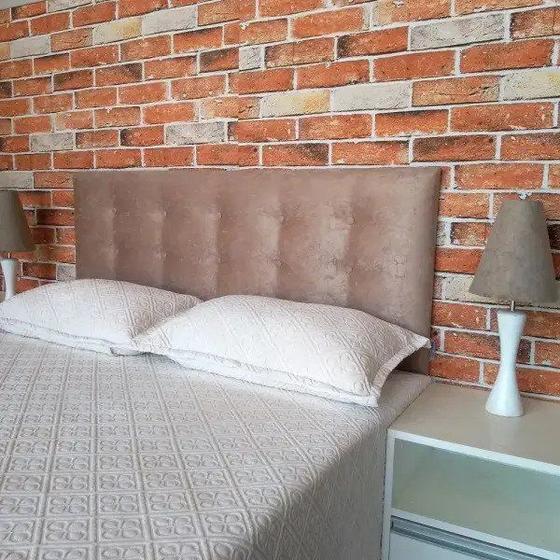 Imagem de Cabeceira Solteiro Botone 15 Com Pes Suede Amassado 90 X 120 Rbl