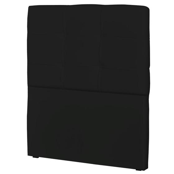 Imagem de Cabeceira Solteiro Cama Box 90 cm London Corano Preto - JS Móveis