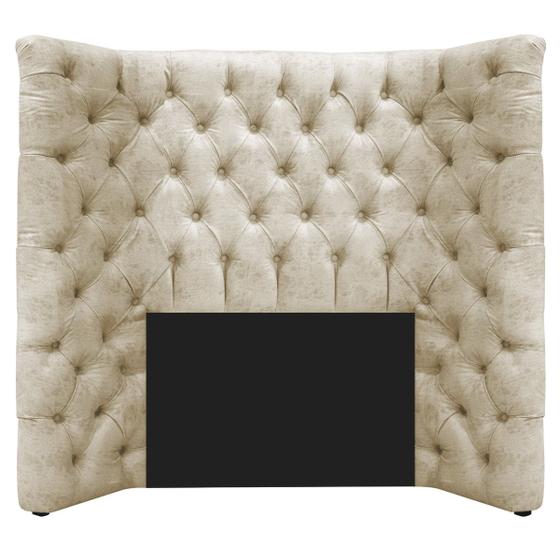 Imagem de Cabeceira Solteiro Everest P02 90 cm para cama Box Linho - Doce Sonho Móveis