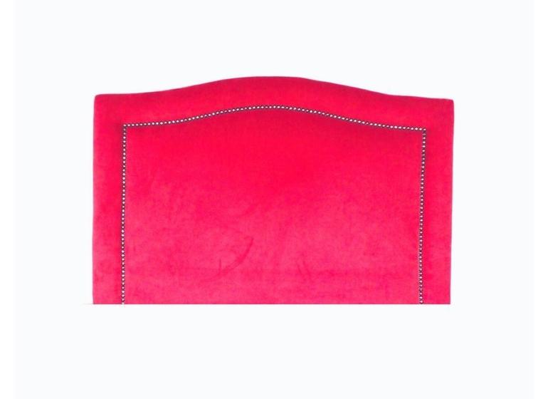 Imagem de Cabeceira Solteiro Onda Soft Com Tachas Veludo Pink
